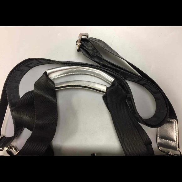 NWOT VERSACE Black and Silver Parfums Nylon Tote Bag - Picture 4 of 8